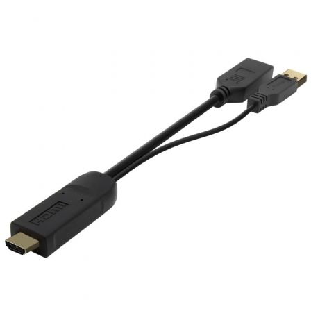Aisens Conversor Activo HDMI 2.0 a DisplayPort V1.2 con USB, 4K@60Hz, Negro